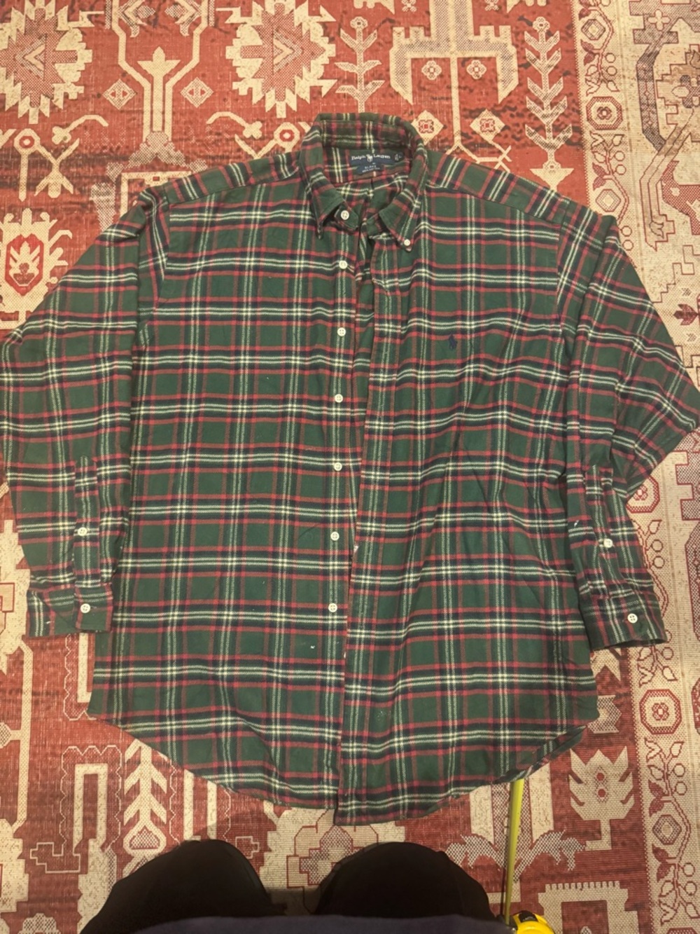 Ralph Lauren Green Plaid Button-Down Shirt